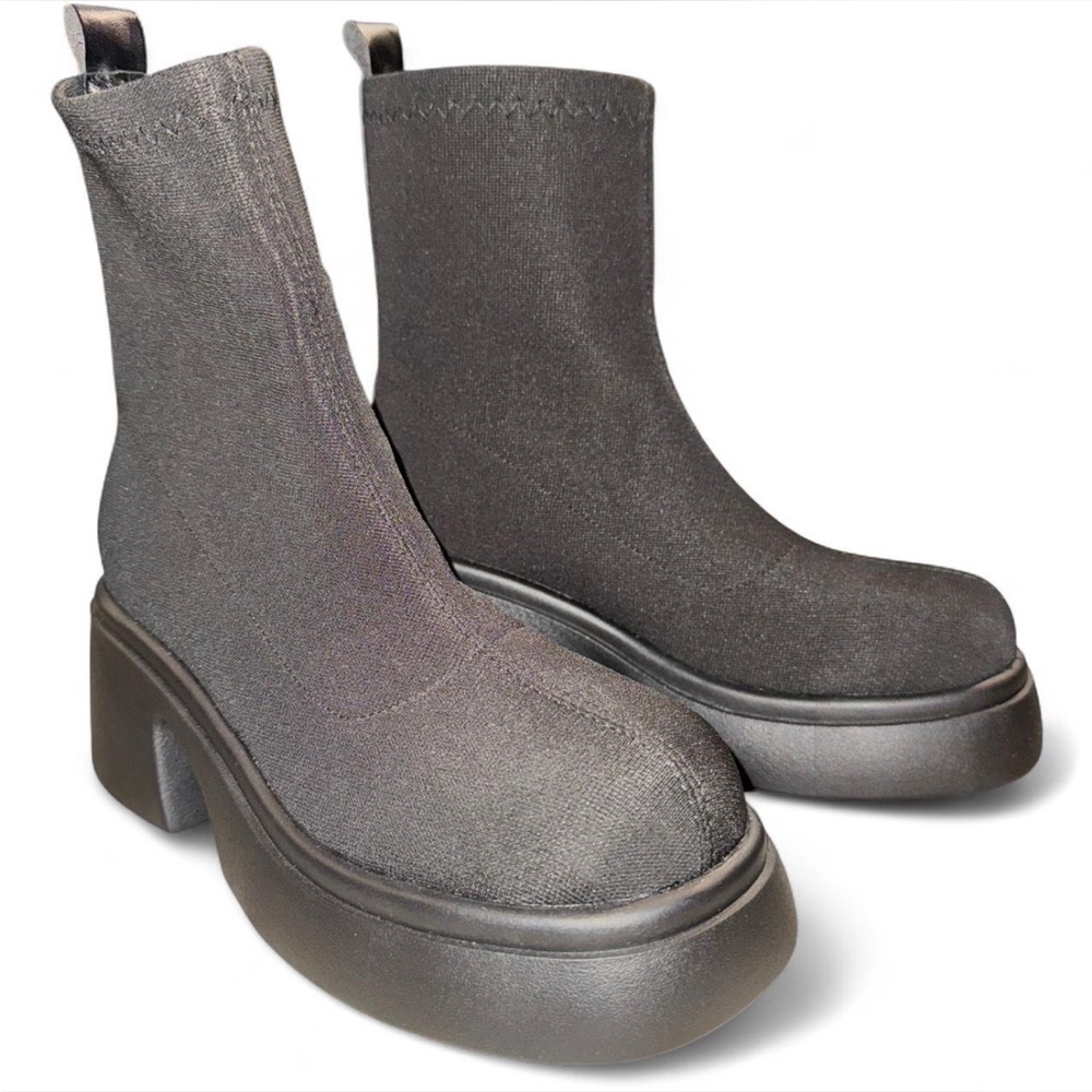 Black Platform Ankle Boots